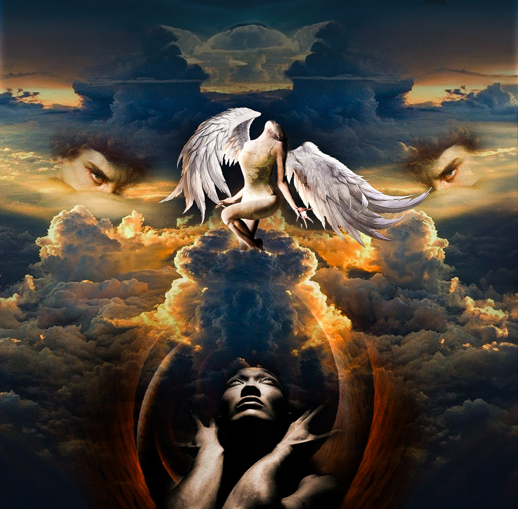 zümrütü anka, tuval, yağlı boya, simurg, phoenix, emerald phoenix, digital art, digital collage
