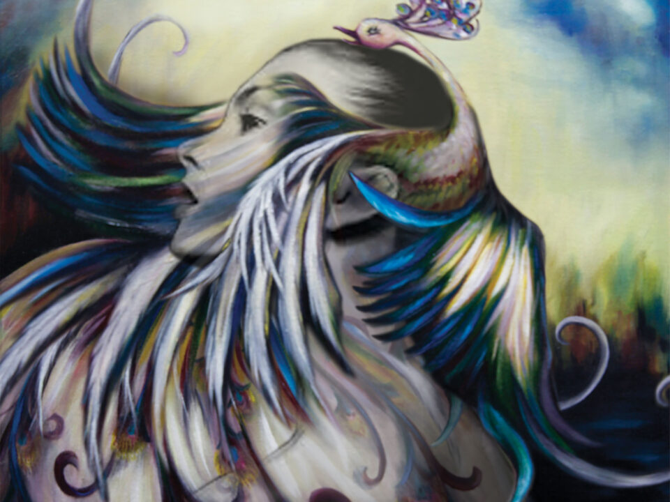 simurg, zümrüdü anka, phoenix, emerald phoenix, digital art, digital collage